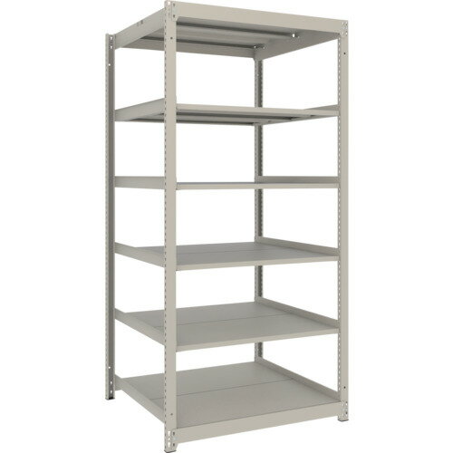 トラスコ中山 TRUSCO スチールラック 薄型ラック（耐荷重100Kg）900×875×H1800 6段単体 ネオグレー ネ..