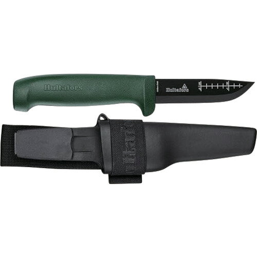 【特長】■ナイフの背にハンマーをあて叩き切ることも可能です。■付属ケースは幅80mmまでのベルトに装着することが可能です。■腐食に耐える錆防止電気泳動析コーティングが施されています。【用途】■アウトドアに。【仕様】■全長(mm)：225■刃厚(mm)：3■刃長(mm)：93【材質・仕上】■刃：炭素鋼【注意事項】■水分や汚れは使用後にふき取って保管して下さい。■ファイヤースターター（380280）別売り。