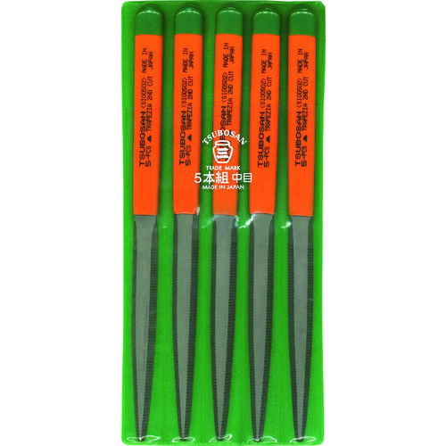 ツボサン 組ヤスリ 5本組 シノギ 中目 SI005-02 【852-8752】