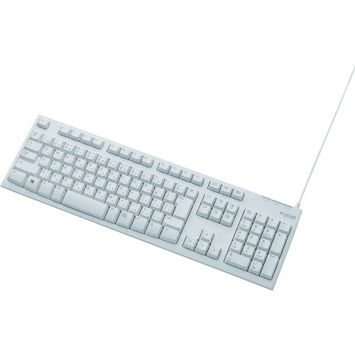ELECOM USB接続 スタンダードキーボード TK-FCM062WH 【147-0932】