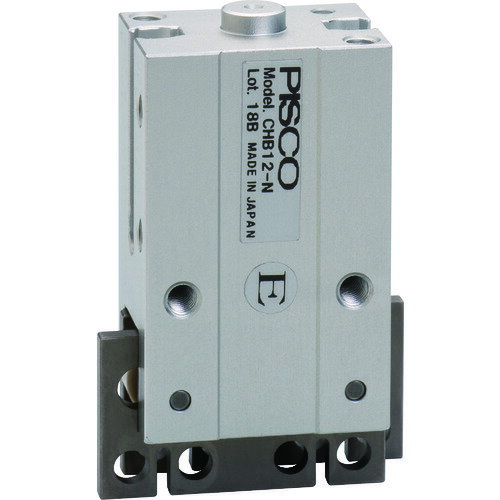 PISCO エアチャック 平行チャックマルチタイプ ボディ厚16．4mm E型止輪付 単動式 CHB12E-N 【195-5008】