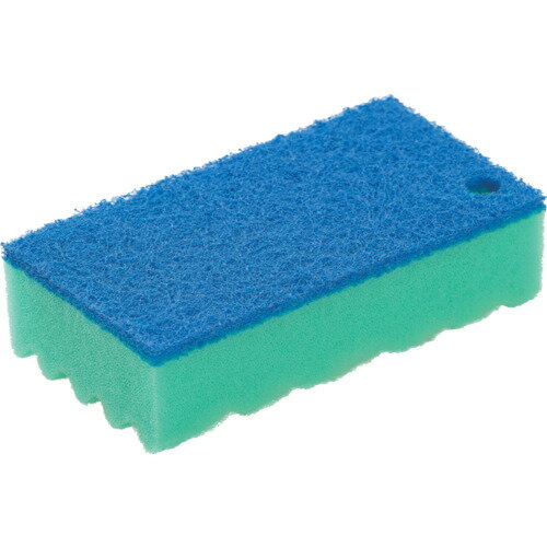 【特長】■樹脂研磨粒子で汚れを落とし、洗浄面をキズつけにくいです。■不織布面・スポンジ面ともに業務用高耐久素材を採用することで長くご使用頂け、現場での交換頻度を下げ、最終的なコストUPを抑えます。■洗浄する場所で色分けが可能！■ヒモを通せる穴付き。【用途】■洗面台・トイレ等の衛生陶器の洗浄用【仕様】■色：グリーン■縦(mm)：130■横(mm)：70■厚さ(mm)：35■タイプ：130■パッケージサイズ(mm)横：40■パッケージサイズ(mm)縦：75■グリーン【材質・仕上】■不織布面：ナイロン（樹脂研磨粒子入）　■スポンジ面：ポリウレタン【注意事項】■不織布面に研磨樹脂が入っていますので、プラスチック・ガラス等傷付き易いものには使用しないで下さい。■アルカリ性洗剤や塩素系漂白剤・カビ除去剤は本品の劣化の原因となりますのでご注意下さい。■ご使用後はよく洗い、水を切って下さい。■火のそばや高温になる場所には置かないで下さい。