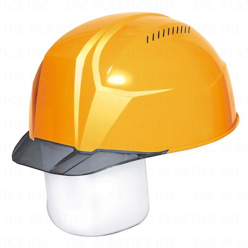 DIC 超軽量 透明バイザーヘルメット（シールド面付） AA23−CSV KP 黄／スモーク AA23-CSV-HA8-KP-Y/S ..