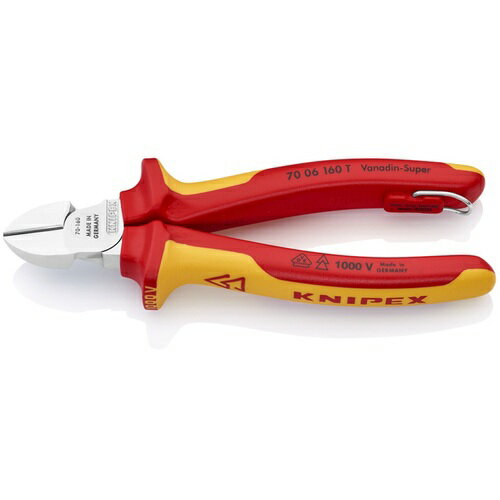 KNIPEX ����Ź��˥åѡ� 1000V��� ��ɻ� 160mm 7006-160TBK ��696-4286��
