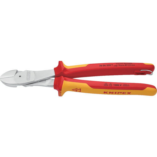 KNIPEX ���1000V���Ϸ��˥åѡ� ��ɻ� 250mm 7406-250TBK ��696-4293��