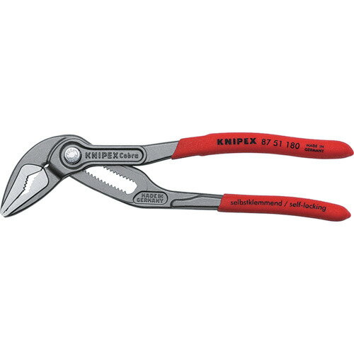 KNIPEX ウォーターポンププライヤー コブラES（エクストラスリム） 180mm（SB店頭展示パッケージ仕様） 8751-180SB 【698-0118】