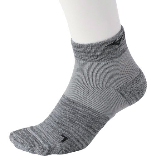 ミズノ 靴下 らく足フィット グレー