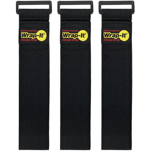 WrapーIt 配線コード用伸縮性収納ストラップ 18インチ 黒 703-18B 【708-6510】
