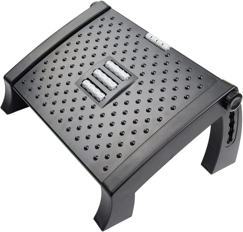 フットレスト 調節可能な 足置き 角度・高さ調整可能 滑り止めラバー付き ホワイト…