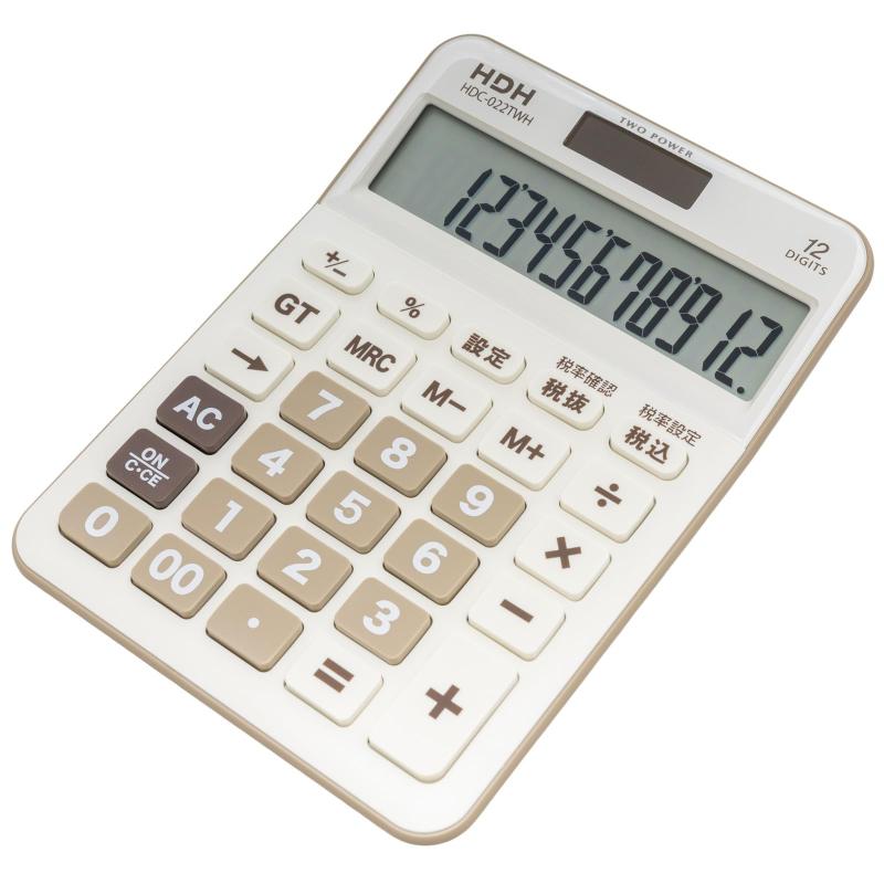 保土ヶ谷電子販売 電卓 計算機 12桁 大型 見やすい 税率設定 可能 早打ち対応 シンプル ボタンが大きい..