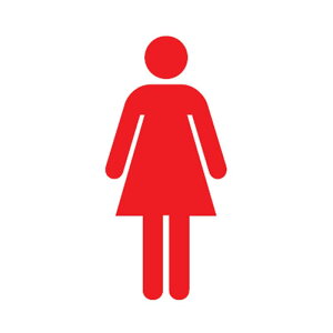 デジバン ピクトサイン 突出型(トイレマーク関連) 女【ISO(国際標準化機構制定)】 270×251×23 / DTW250