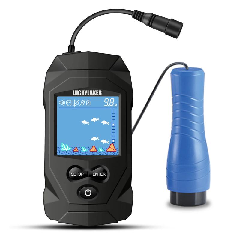 LUCKYLAKER 高性能 有線 カヤック 魚群探知機 ポータブル バス 海 魚探知機 ボート ソナー 振動子 船 ..