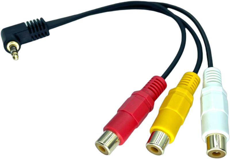 【COMON(カモン)製】3.5φ(4極オス)⇔RCA(黄/赤/白)変換ケーブル【CTIA-RF3】