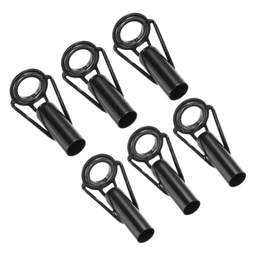 PATIKIL 釣り竿先端修理キット 6.2 mm/6.5 mmチューブ径 6個 ステンレスリングガイド 海水淡水釣り用 黒 PATIKIL 釣り竿先端修理キット 6.2 mm/6.5 mmチューブ径 6個 ステンレスリングガイド 海水淡水釣り用 黒
