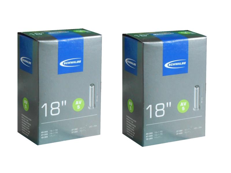 2本セット SCHWALBE(シュワルベ) 18×1.50/1.75,17× 1 1/4 チューブ 米式バルブ40mm AV5 [並行輸入品]