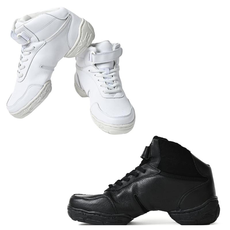 [バレエ専門店ミニヨン] ダンススニーカー TERRA ハイカット スプリットソール チア ブラック 23.5cm (37)