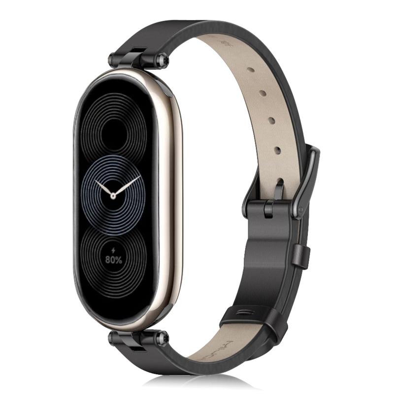 [] 가죽 밴드 용 Xiaomi Mi Band 10 / 9 / 8 대응 / 용 Xiaomi Band 10 / 9 / 8 대응 밴드 벨트 소프트 유연성 비즈니스 스타일 교환 벨트 여성 가죽 스트랩