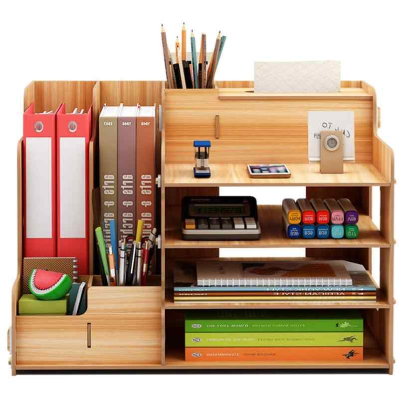 MIWEIYA 卓上収納ケース オフィス収納 机上収納ボックス 本立て 小物入れ 卓上収納 仕切り デスク上置..