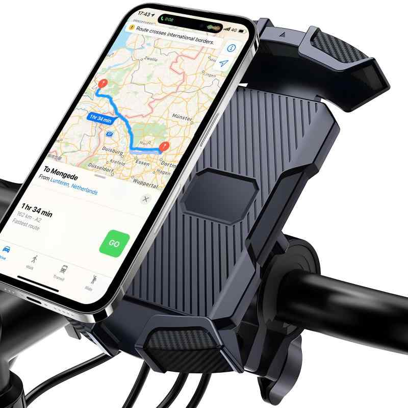 ANKDELL 自転車 スマホホルダー 【2025新登場】 バイク スマホホルダー 防振 片手操作 脱落防止 360度..