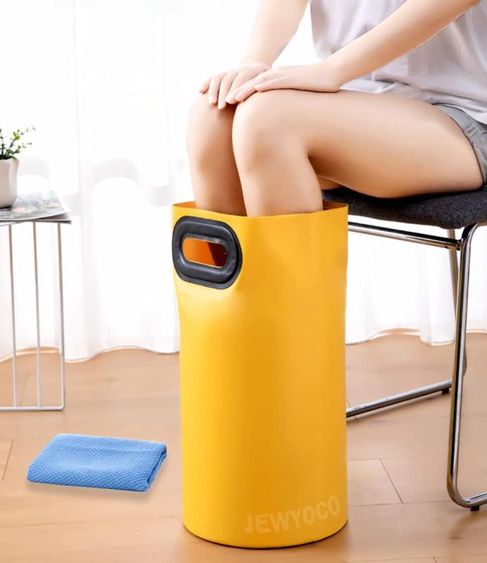 JEWYOCO 折りたたみ 足湯バケツ ふくらはぎへ コンパクト ディープバケットフットバス 簡易バケツ 出張..