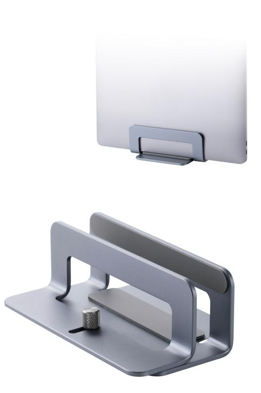 エレコム ノートPCスタンド ~15.6インチ対応 1台収納 縦置き 幅調整可能 滑り止め アルミ合金 シルバー..