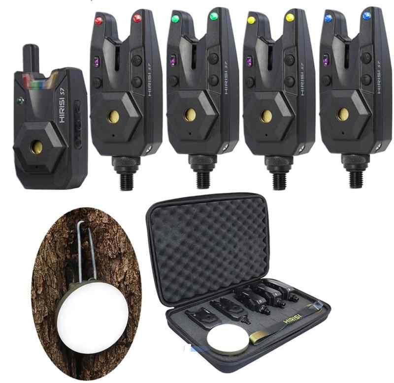 zmart Hirisi S7-4D 鯉釣り アラームセット キャンプ用 ライト付き 防水 バイトアラーム インジケータ..