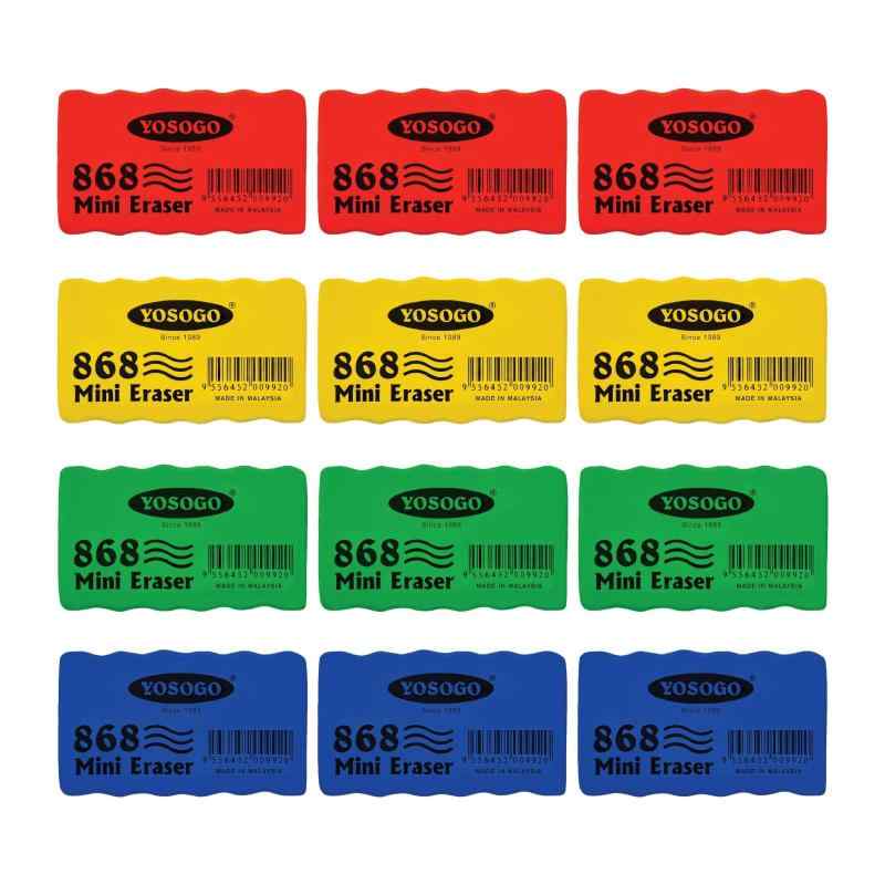 ミニサイズ ホワイトボード用イレーザー 【12個入りパック】