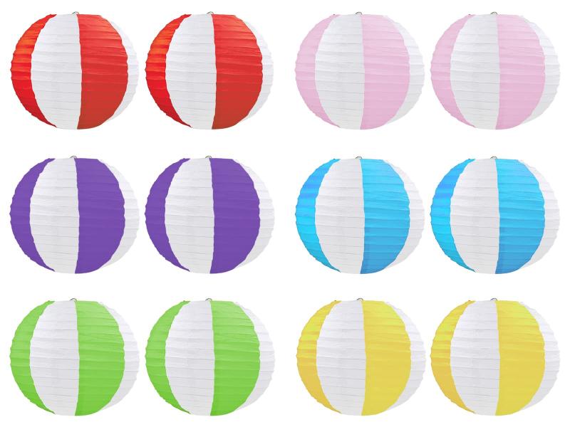 提灯 お盆 ちょうちん 盆提灯 紙ちょうちん 新盆 イベント お祭り お盆飾りカラフル 直径20cm