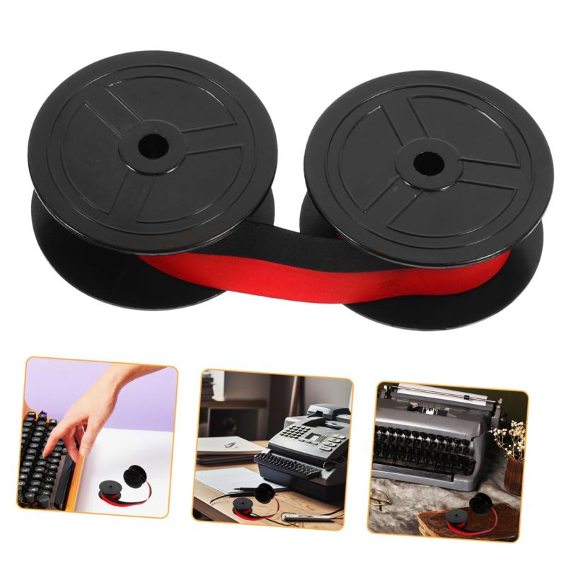 SAFIGLE 2個 タイプライター二色インクホイール P gr ポータブル タイプライター リボン ユニバーサル タイプライター リボン プリンター リール ナイロンスト オフィス 腹筋