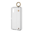 エレコム AQUOS wish3 (SH-53D) ケース ハンドバンド付き 耐衝撃 落下防止 ハイブリッド素材 PM-S233HVHB(3)