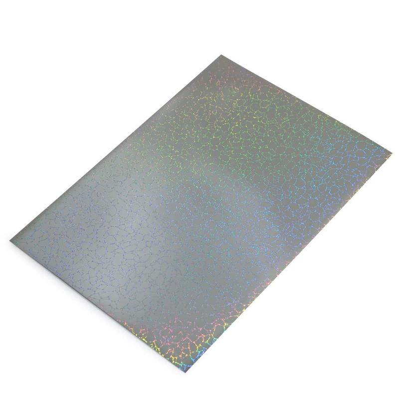 カラーホログラムシート ホログラムステッカー ストーン柄シルバー 1枚単品