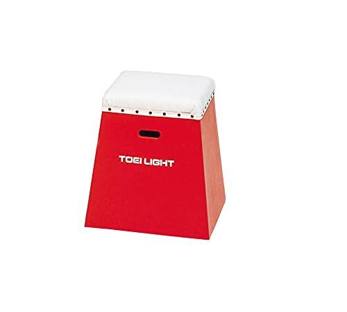 TOEI LIGHT(トーエイライト) 入門用跳び箱50 赤 下部45cm(上部36cm角)×高さ50cm 一体式 保育・幼児・小..