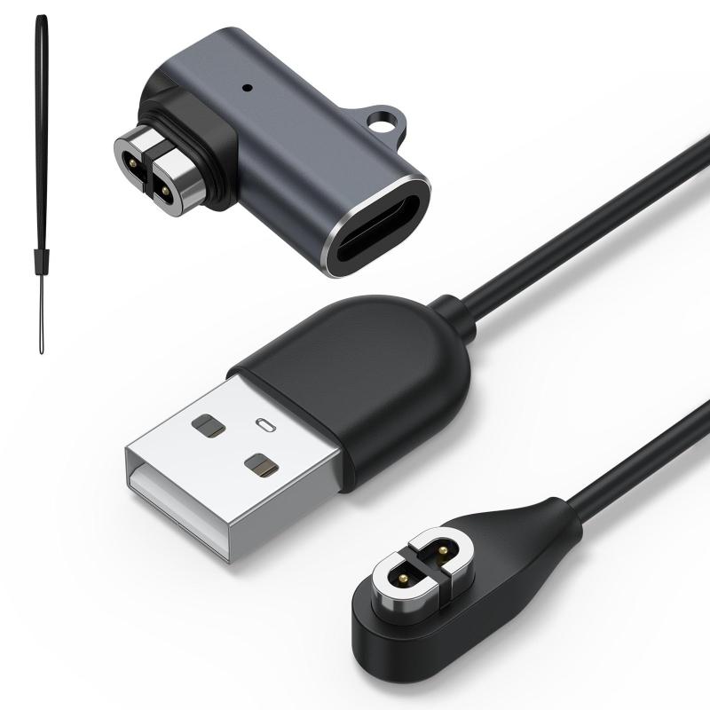 Shokz����Ƴ����ۥ��� USB ���ť����֥� 60cm,1��USB Type-C�Ѵ������ץ� �б� Shokz OpenRun Pro/OpenRun/OpenRun Mini/Aeropex/OpenComm/����Ƴ����ۥ�