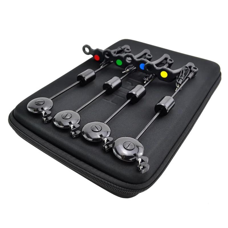 zmart Hirisi 2022 LED 鯉釣り用 スウィンガー ドロップオフインジケーター 4色 ジップ付き 鯉釣り用具..