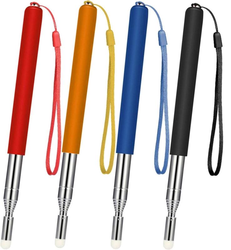 koundeneko 指示棒 伸縮式 ポインター 4本セット ロングサイズ ストラップ付き 滑り止めグリップ付き ..