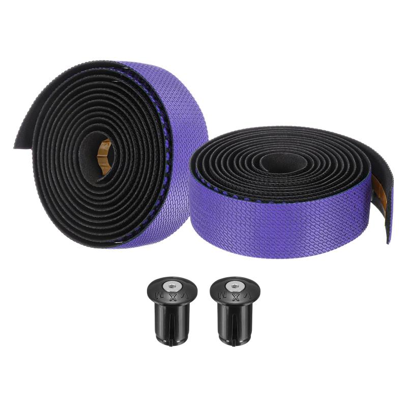 PATIKIL PU EVA自転車ハンドルバーテープ 1ペア 柔らかい自転車バーテープ ロードサイクリング用 エンドプラグと粘着バック付き 折りた..