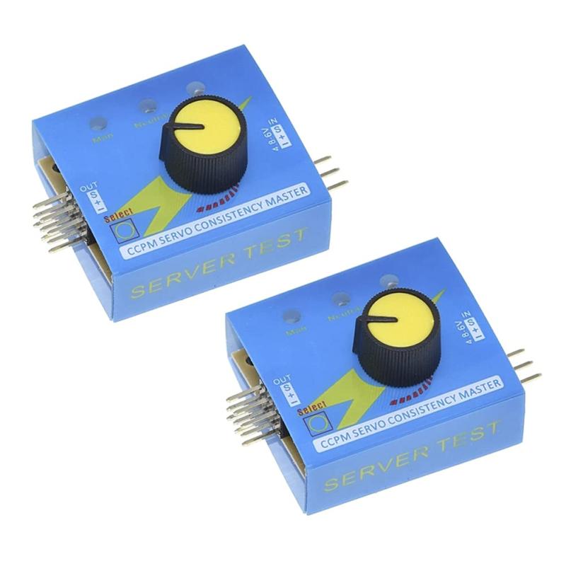 Rakuten - 2個セット DC 4.5-6.0V サーボテスター ステアリングギアテスター 3モード CCPM チェッカー 速度コントローラー サーボ モーター テスター RC飛行機・カー・ボートに対応