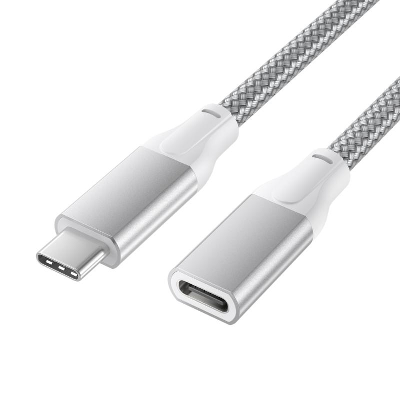 USB C 延長ケーブル、USB-C 3.1 Gen2 10Gbps タイプ Cメスから USBC オス変換延長コード、Nintendo Switch、MacBook Pro、Mac Air、Iphone 11 12 13 14、Microsoft Su