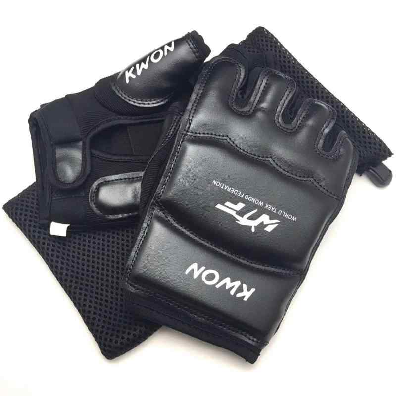 オープンフィンガーグローブ 子供用 大人 ジュニア キッズ 黒 練習用 総合格闘技 空手 テコンドー 収納..