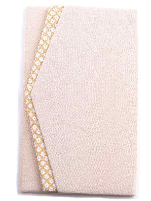 格子柄ちりめんふくさ シャンパンゴールド 袱紗 日本製 結婚式 婚礼 お祝 慶事