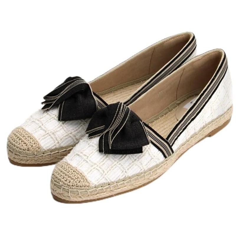 [ランバンオンブルー] バレエシューズ リボンモチーフエスパドリーユ2812 レディース W 22.5 cm E