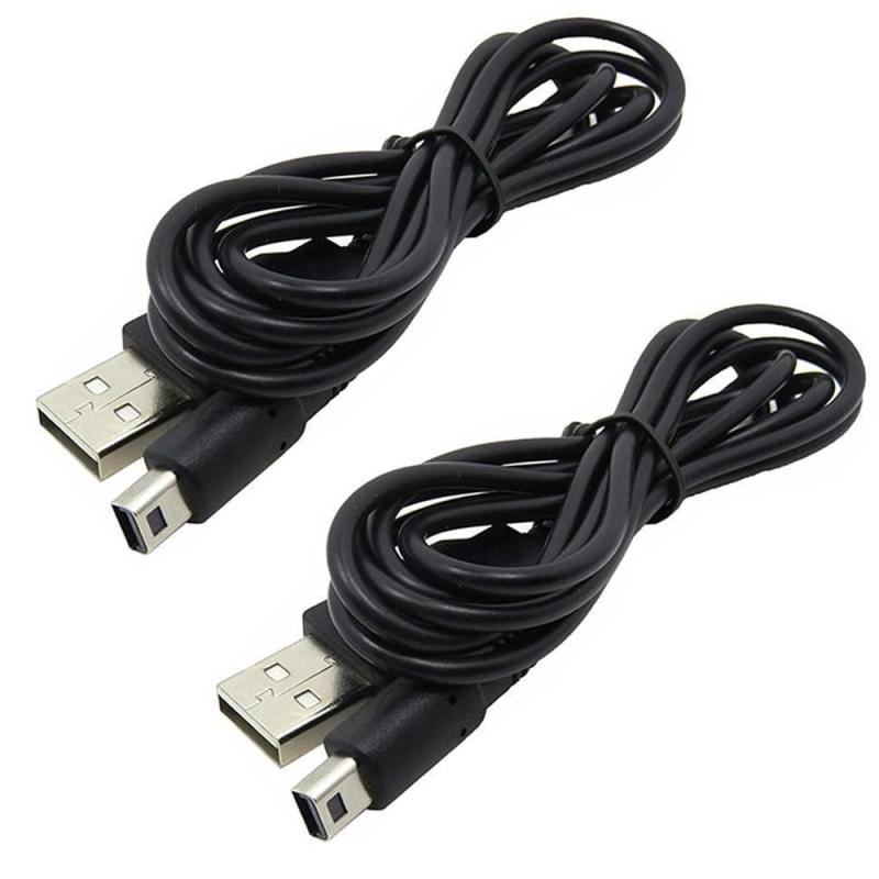 3DS 充電器 USB 充電ケーブル 2本セット New3DS/ New3DSLL /3DS /3DSLL/ i2DS /DSi/DSiLL/2DS兼用 1.2M 黒
