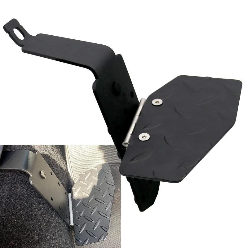 ハイエース200系1-6型に対応する折りたたみ式フットレスト &amp; マットブラックの運転席用足置き台