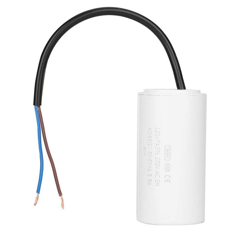 Rakuten - cbb60 コンデンサ 配線簡単 250V AC 120uF 50 60Hz CBB60モーター コンデンサー エポキシ樹脂シール構造 PBTプラスチック材料シェル 耐熱 耐電流衝撃性 リード線付きコンデンサー