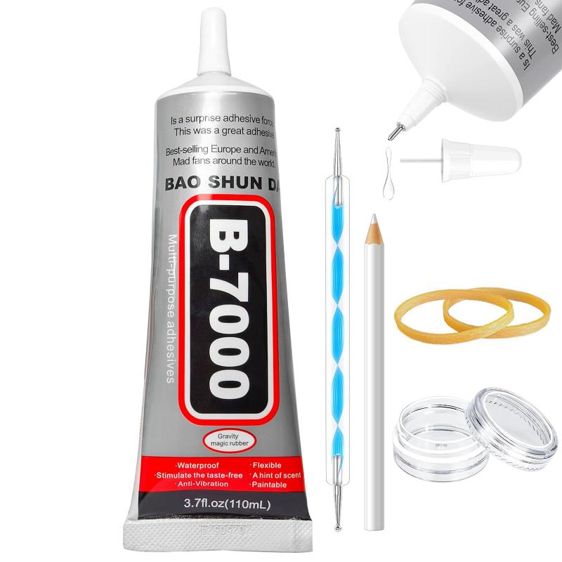 超多用途接着剤 b7000 接着剤 110mlの大容量 ラインストーン 接着剤 布用接着剤 ネイルチップ 接着剤 ネイルグルー 靴 接着剤 耳つぼジュエリー 接着剤 電話スクリーン修理用接着剤 ストーン