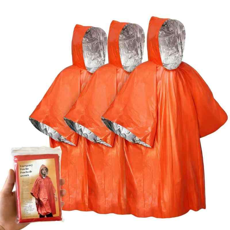 [Aluminum Poncho, Disaster Preparedness Goods, Emergency Supplies, Quiet, Lightweight, Mountaineering Equipment, Cold Weather Gear, Bivouac Tent, Survival, Waterproof, Windproof]