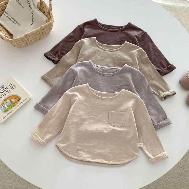 子供 Tシャツ 男の子 女の子 ベビー 竹節綿 長袖 トップス インナー 春秋 ユニセッ...