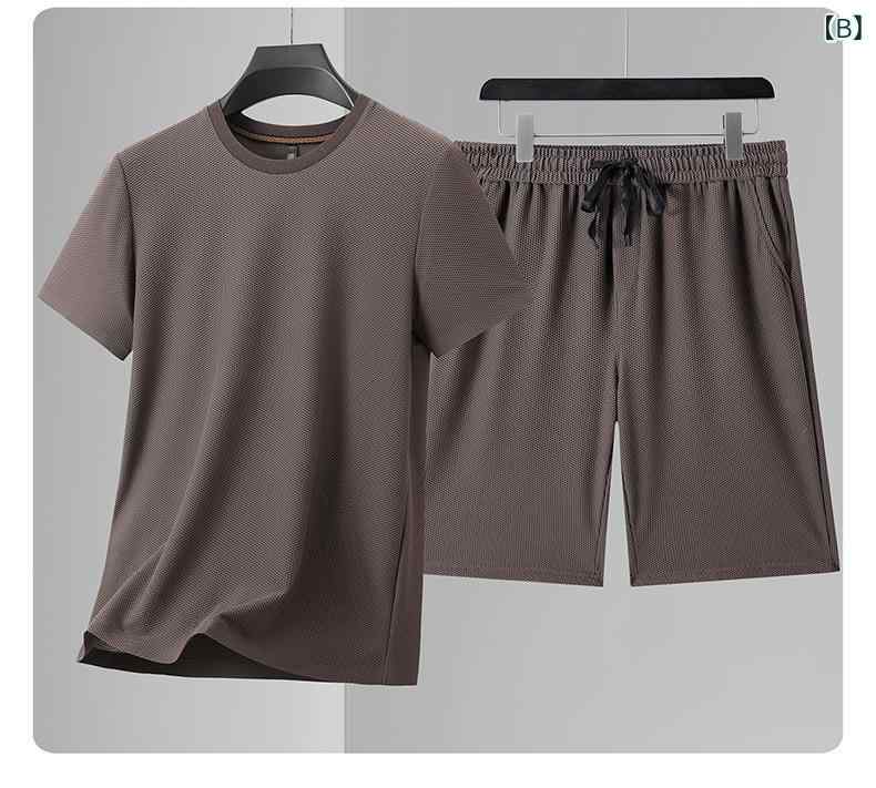 メンズ スポーツウェア セット 短袖 Tシャツ ショートパンツ 速乾 透気 夏用 化繊...