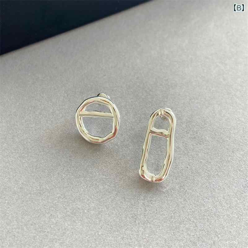 ピアス レディース 個性派 アシンメトリー ピッグノーズモチーフ 幾何学 ラウンド ...