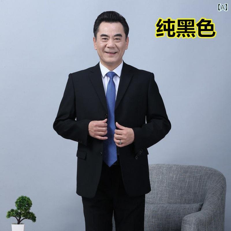 スーツ 男性用 父親 礼服 結婚式 ジャケット パンツ 上下セット フォーマル 紳士 シニア ビジネス ゆったりサイズ ポリエステル orange-island-10947078 オレンジアイランド サンプル画像2